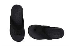 PRO 11 WELLBEING Orthotic Sandals with Arch support and anti slip top (5 UK, Black, numeric_5)