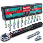 Aurlloct 3/8 Inch Drive Click Torque Wrench 3-30 Nm Black