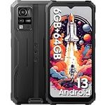 Rugged Smartphone, Blackview BV4800 Android 13 Unlocked Cell Phone, 6GB+64GB/SD 1TB, 5180mAh, 6.56''HD+, 13MP, 4G Dual SIM, 3 Card Slots, Face/Fingerpirnt Unlocked, IP69K Waterproof Phones with NFC