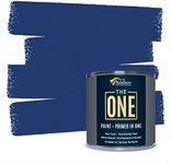 THE ONE Paint & Primer: Most Durable Furniture Paint, Front Door, Walls, Bathroom, Kitchen, Tile Paint and More - Quick Drying Paint for Interior/Exterior (Blue Matte, 250ml.)