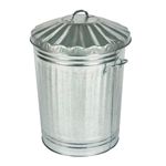 Trendi 15L GALVANISED METAL DUSTBIN WITH LID/GARDEN BIN/INDOOR DUSTBIN/RUBBISH DUSTBIN/KITCHEN BIN/SMALL WASTE BIN/STEEL DUSTBIN