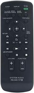 RM-AMU137 Replaced Remote fit for Sony Home Audio Docking System RDH-GTK33Ip RDH-GTK11iP FST-GTK11iP FST-GTK33iP Sub RM-AMU009 CMT-FX300i SS-CFX200 HCD-FX300i CMT-HX35R HCD-HX35R SS-CHX35R CMT-LX30iR