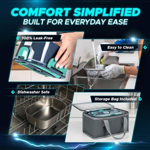 OCTY Electric Heated Lunch Box, 1.5L – Green Portable Food Warmer