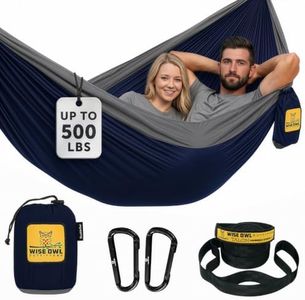 Wise Owl Outfitters Camping Hammock – 500lbs Portable Hammock with Tree Straps - Travel, Backpacking, Hiking, Outdoors Camping Gear - Double
