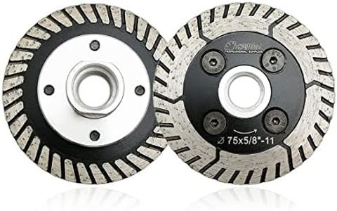 SHDIATOOL Diamond Granite Cutting Blades 3 Inch Two-in-One Design Cut Grind Sharpen Marble Concrete and Bricks(2-Pack)