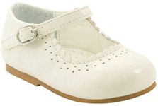 Sevva Emma Baby Infant Girls Patent Non Slip Shoes Spanish Style Sizes 1 2 3 4 5 6 7 8 UK 2 (18 Euro) 6-12 months Cream