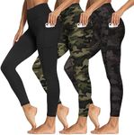 3 Packs Leggings with Pockets for W