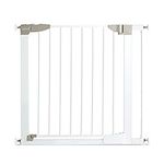 Munchkin Lindam Stair Gate, Sure Shut Orto Toddler & Baby Gate, Stair Gate Pressure Fit Baby or Dog Gate, Baby Safety Gate for Stairs & Doorways, Easy Install No-Screws Child Gate, 82-89cm, White