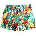 MaaMgic Boys Swim Trunks Swim Shorts Toddler Bathing Suit Quick Dry Beach Board Shorts for All Ages,Spring White,10-12 Years