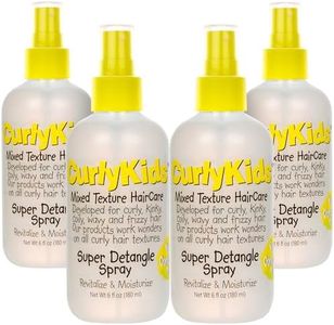 CurlyKids Super Hair Detangler Spray - Effortless Knot Removal, Frizz-Free Curls & Smooth Styling - Hair Care for Curly, Kinky, Coily & Wavy Hair - Safe & Gentle Formula for Kids - 6oz (Pack of 4)