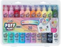 TULIP Puff Paint 20 Pack, Mellow Rainbow, Dimesnional Fabric Paint Party Pack