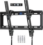 Mounting Dream Tilt TV Bracket Wall Mount, For Most 26-60 inch Flat and Curved TVs up to VESA 400x400mm and 40 KG, Ultra Slim Tilting TV Wall Bracket Fischer Wall Plug Included MD2268-MK-02