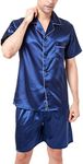 Men's Short Sleeve Satin Pyjama Set