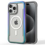 RAPTIC by X-Doria iPhone 15 Pro Max Case, Shield (Durable Aluminum Frame) Shockproof Protective Case/Cover Designed for iPhone 15 Pro Max (6.7-Inch) 2023, Mag-Safe Charging Compatible - Iridescent