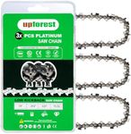 UPFOREST 18 Inch Chainsaw Chain - .050" Gauge, 0.325" Pitch, 72 Drive Links Fits Husqvarna 440 445 41 350 435 450 545 550 XP Replacement H30 and Oregon H72 M72 and More (20YNS72X3)