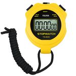 Digital Stopwatch Timer Only Stopwatch with ON/OFF, No Clock No Date Silent Simple Operation Children Friendly, PULIVIA Sport Stopwatch for Kids Coaches Running Swimming Sports Training, Yellow