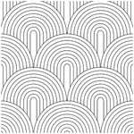 HAOKHOME 96033 Peel and Stick Wallpaper Abstract Rainbow Black/White Removable contactpaper for Home Bathroom Decorations 17.7in x 32.8ft