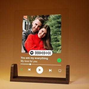 CRYPTONITE Acrylic Personalized Gifts Spotify Plaque | Personalized Mothers Day Gifts for Wife, Husband, Girlfriend or Boyfriend | Customized Gifts For Couples With Your Favorite Song & Photo