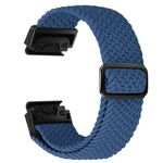 FAKBKE Braided Strap Compatible with Garmin Fenix 7/7 Pro/Fenix 6/6 Pro/Fenix 5/5 Plus/EPIX 2, 22mm QuickFit Loop Wristband Soft Elastic Nylon Bracelet for Epix Pro 47mm/Forerunner 955/965/945