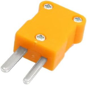 uxcell Orange Plastic Housing 2 Terminals Male Thermocouple Plug K Type