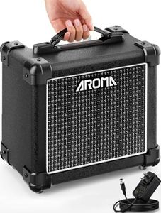 Ulumac Aroma 10W Electric Guitar Amp for Beginners, Adults & Kids, Portable Bluetooth Guitar Amp with Clean & Distortion Dual Channels, 2-Band EQ, Headphone Jack,Compact Practice Amp for Home & Travel