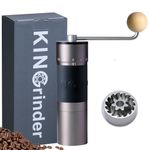 KINGrinder K6 Straight Handle Manual Coffee Grinder with 200 Adjustable Grinding Levels for Aeropress, French Press, Drip, Espresso, 35 g Capacity