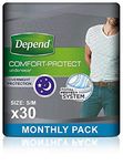 Depend Comfort Protect Incontinence Pants for Men, Small/Medium, 30 Pants