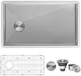 Ruvati 32-inch Offset Drain Reversible Kitchen Sink Undermount 16 Gauge Stainless Steel - RVH7490