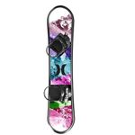 48" Printed Beginner Snowboard with Premium Bindings and Mixed Colour Mountain Design