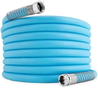 Camco EvoFlex 10-Foot Super Flexible Drinking Water Hose | 5/8-inch ID | Designed for Recreational Use | Blue (22592)
