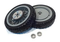 (2) OEM Toro 8`` WHEELS & GEAR PINIONS 107-3709 for RWD Push Lawnmower Lawn Mower ;supply_by_theropshop