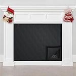 FOSLUOC Fireplace Cover, Fireplace Blanket Stops Cold Air Heat Loss for Winter Summer, Indoor Fireplace Draft Stopper Save Energy, (45" W x 34" H,Black)