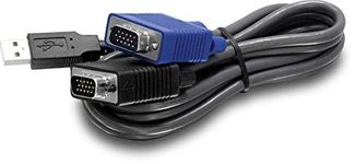 TRENDnet USB VGA Combo KVM Male to Male Cable, VGA/SVGA HDB 15-Pin Male to Male, USB 1.1 Type A, 10 Feet, TK-CU10