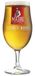 Madri Exceptional Beer Glass | Pint to Brim 20oz | Nucleated Chalice Glass | Official Molson Coors Merchandise | Perfect for Your Home Bar or Mancave | 1 Glass