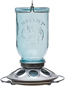 Perky-Pet 784 Mason Jar Wild Bird Feeder, No Size, Blue