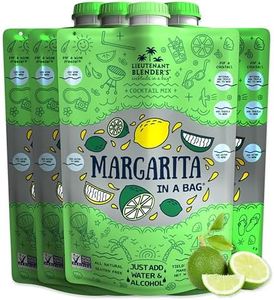 Lt. Blender's Margarita in a Bag - Margarita Mix - Each Bag Makes 1/2 Gallon of Frozen Margaritas – Non-GMO Cocktail Mix - No Blender Needed – Add Liquor, Wine or as a Mocktail (Pack of 4)