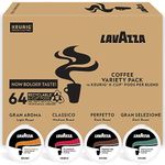 Lavazza Coffee K-Cup Pods Variety Pack for Keurig Single-Serve Coffee Brewers, 64 Count, 634 Grams