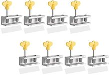 POPETPOP 8pcs Sliding Window Locks Adjustable Security Window Lock with Key Anti- Window Stoppers for Vertical Horizontal Slide Door Style 2