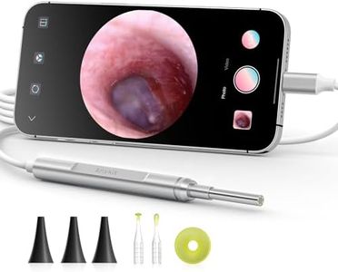 Anykit Digital Otoscope for iPhone, iPad & Android Device, Ultra Clear View Ear Camera with Ear Wax Removal Tools, Video Ear Scope Otoscope with Light, Support Capture Photo & Record Videos