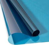 SIA VENDORS? Window Glass Film Daytime Privacy Sun Blocking Heat Control Anti UV Reflective Window Film Static Cling Film for Home,Office and Meeting Room (20x96 Inch, Dark Silver Blue)