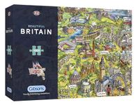 Beautiful Britain | 1000 Piece Jigsaw Puzzle | British Icons Map | Sustainable Puzzle for Adults | Premium 100% Recycled Board | Great Gift for Adults | Gibsons Games