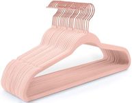 ARLICORPING Velvet Hangers Non-Slip Velvet Hangers Premium Suit Hangers Ultra Thin Space Saving 360 Degree Swivel Hook Clothes Hangers Velvet (Pink Velvet, 100)