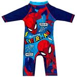 Boys Spiderman Swimsuit Swimming Suit All in One UPF40 Sun Safe (Spiderman, 5-6 Years)