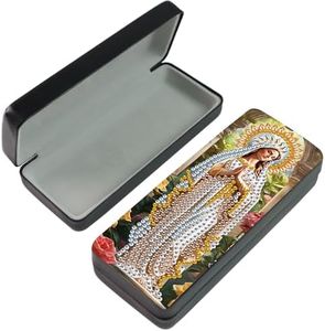 5D Diamond Art Painting Eye Glass Case Glasses Storage Box Diamond Painting Sunglass Case for Adults DIY Handmade Diamond Art Glasses Case for Art Craft Gift Travel Sunglass Eyeglasses Box (Religion)