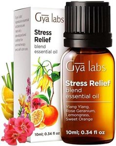 Gya Labs Stress Relief Essential Oils for Diffuser - Essential Oils for Aromatherapy - Natural Oils for Calming Diffusion, Soothing & Self-Care (10ml)