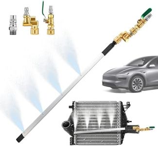 Sakerplus Cleaning Wand, 24'' Portable Radiator Cleaning Tool,High Pressure Radiator Flush and Cleaner Tool with 2 Quick Coupler, Fit for Cars Truck, RV