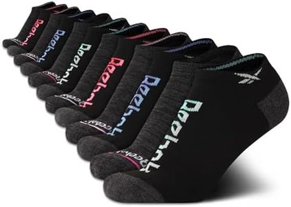 Reebok Women's Low Cut Socks - 12 Pack Performance Cushioned Comfort No Show Socks - Athletic Socks for Women (4-10), Size 4-10, Black