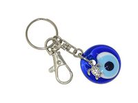 Jeannieparnell 185H - 3cm Lucky Evil Eye & Turtle Charm Keyring Bag Hanger Handmade