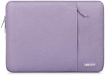 MOSISO Laptop Sleeve Bag Compatible with MacBook Air 15 inch M3 A3114 M2 A2941 2023 2024/Pro A1990 A1707,Surface Laptop 15,Dell XPS 15,HP Stream 14, Polyester Vertical Case with Pocket, Purple