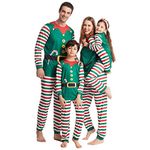 Oriental eLife Matching Christmas Pjs For Family,Elf Pyjamas Christmas,Matching Family Christmas Pyjamas Set,Xmas Elf Printed Sleepwear